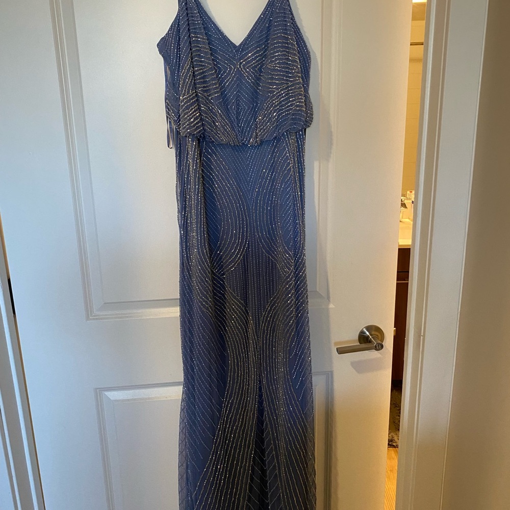 NWT - Never Worn - Adrianna Papell SLVL SS Bluson Bead Gown